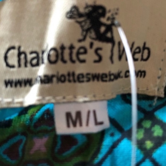 Charlotte Web NWT 100% cotton cap shortsleeve abstract print size medium/large - Picture 11 of 12